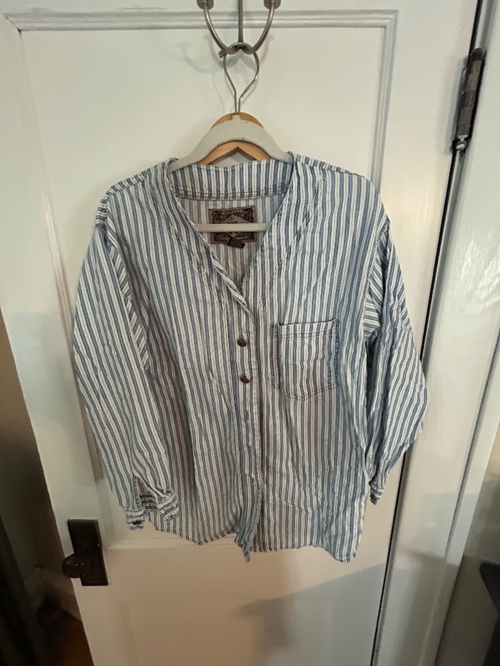 Railroad stripe overshirt, vintage